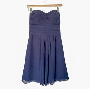 NWT Bill Levkoff Navy Blue Strapless Sweetheart Neckline Formal Dress Size 6